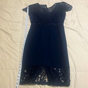 Elegant Navy Lace Dress
